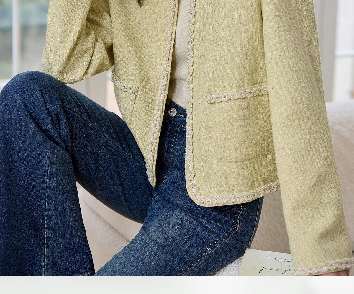 She Enjoy Little Chanel Style Short Jacket Women Woven 3D Lace Coat Spring Autumn Short Cardigan T51D052 3