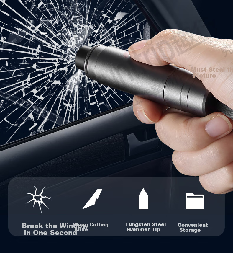 Quxing Car Window Breaker, Escape Safety Hammer, In-Car Life-Saving Hammer, Underwater Window Breaker, High-Power Belt Cutter 2