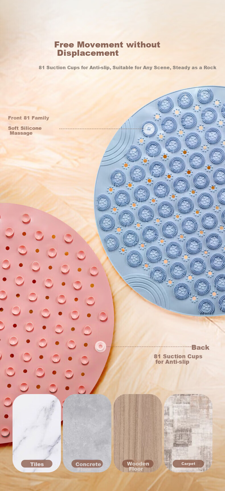 Foot Massage Pad for Slow Jogging And Meridian Dredging, Adult In-Place Running Mat, Foot Massager 4