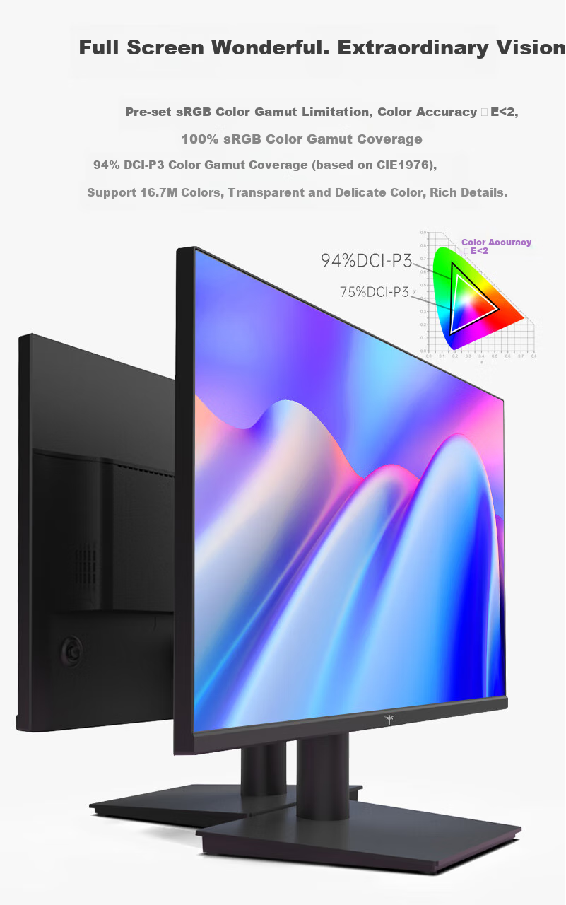 KTC Portable 15.6-inch White Monitor Screen Expansion with Premium Leather Case for PC, Mobile, Laptop, PS4/5, Switch Secondary Display H15F8 5