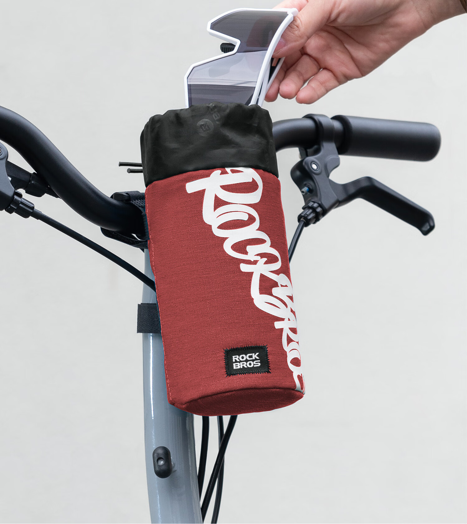 ROCKBROS Bicycle Bottle Bag Road Folding Bike Handlebar Bag Tail Bag Front Top Tube Bag Brick Red 12