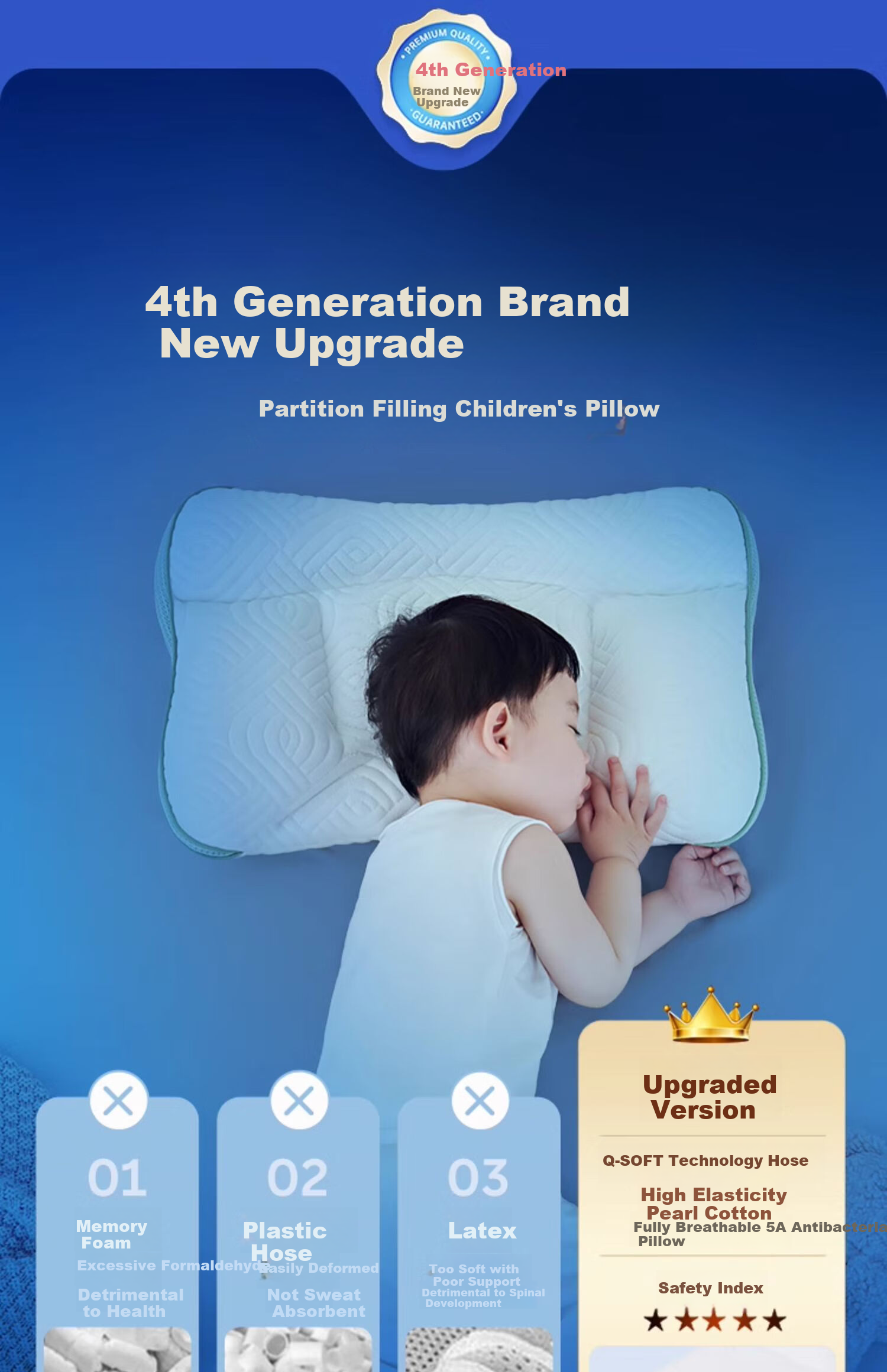 JOYNCLEON Children's Pillow for Ages 3-8, Neck Support Pillow, Sweat-Absorbing, Breathable, Shaping Growth Pillow, 3-6cm Jyp164160 14