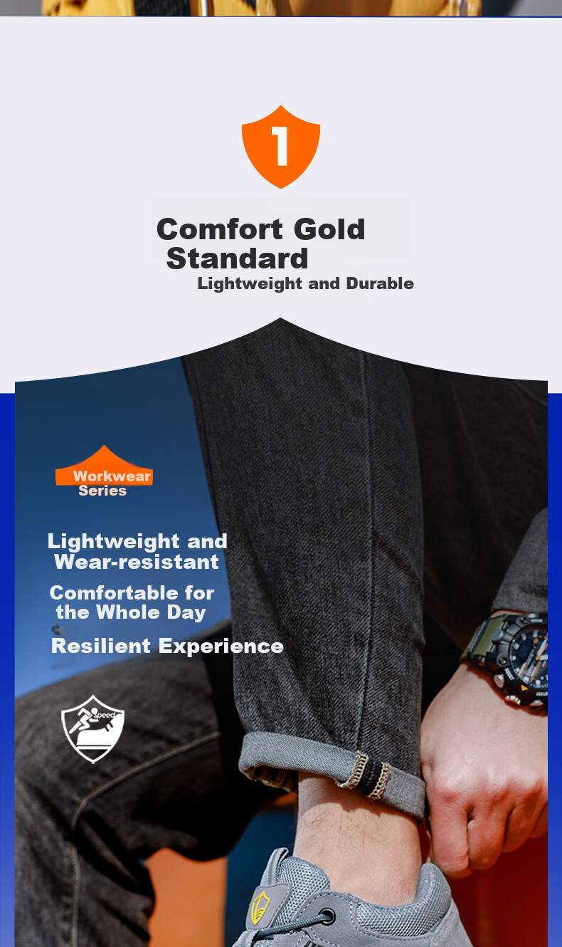 Lanoudun Safety Shoes for Men, Summer Breathable Steel Toe Cap Anti-Puncture Welding Wear-Resistant Non-Slip Work Boots D215 Size 44 4