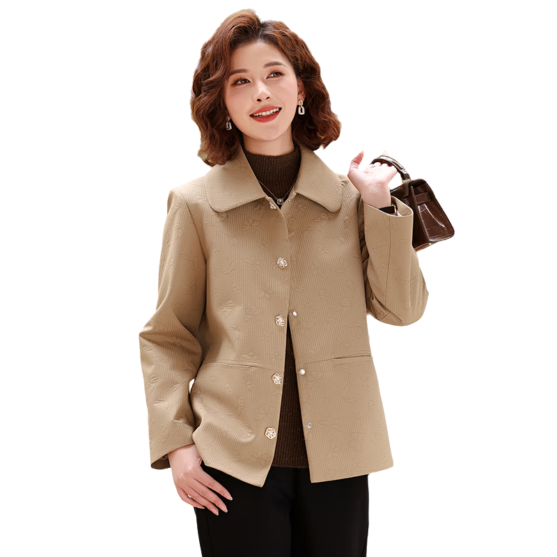 YUZHAOLIN 2025 Spring Middle-aged and Elderly Women's Jacket Coat Mom Clothes Y51D013