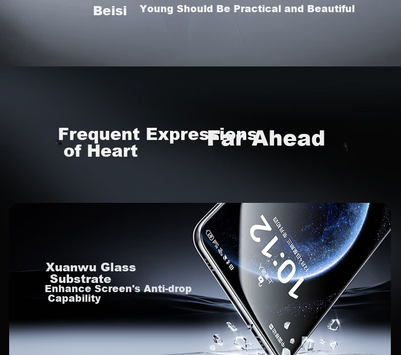 BASEUS [DLC Xuanwu Film | True Anti-Shatter] Tempered Glass Screen Protector for Huawei Mate X6, Full Coverage Protective Film, Shatterproof Anti-Fingerprint Screen Protector 3
