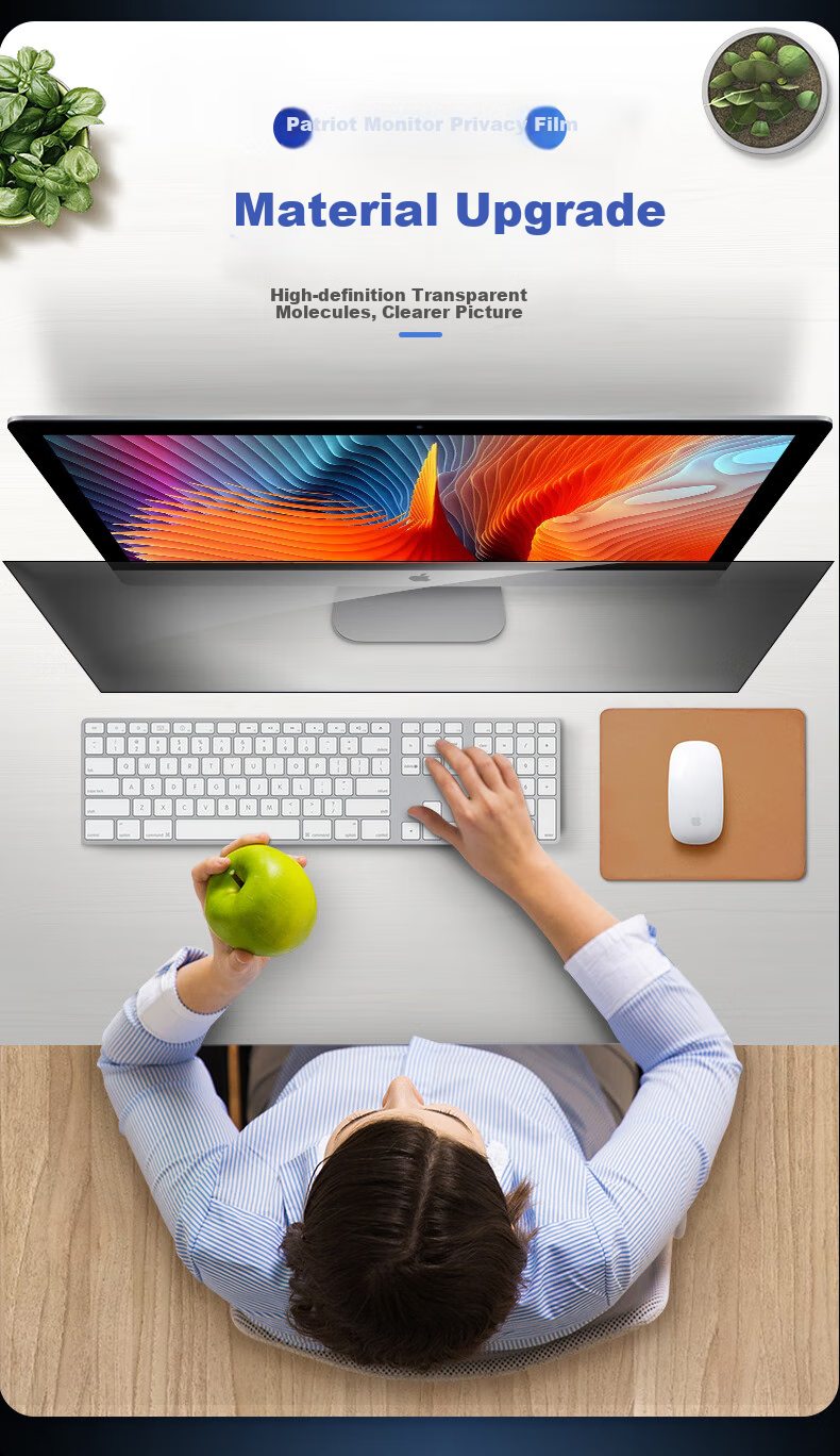 Aigo Computer Privacy Screen Protector, Monitor Privacy Film, Laptop And Desktop Anti-Peeping Film, Privacy Protection Screen, 23.8 Inches (16:9) 6