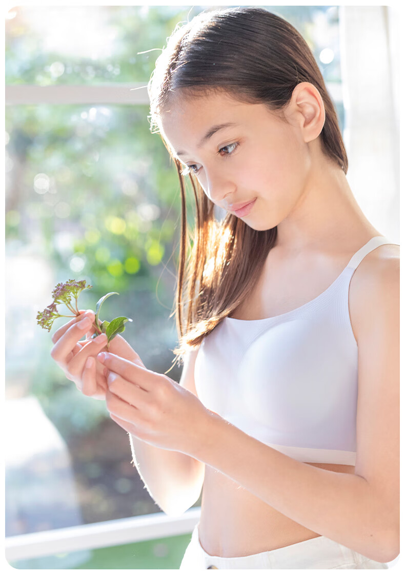 Like UU, Teenage Girls' Underwear for Middle And High School Students, One-Size Three-Stage Bra for Pubescent Girls, Children's Underwear 15