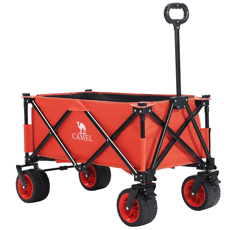 CAMEL Yutu Camp Outdoor Camping Cart Large Capacity Folding Wagon for Grocery Shopping, Kids, Dog Walking, and Picnic
