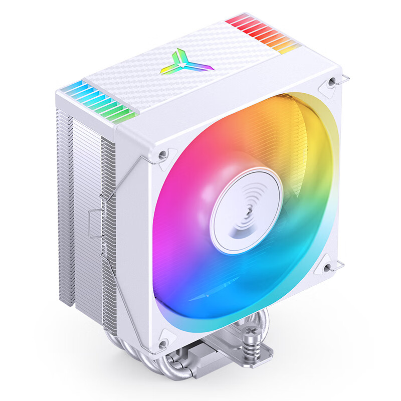 JONSBO CR-1000MAX V2 ARGB Edition White Model, CPU Air Cooler (6 Nickel-Plated Heat Pipes, Motherboard ARGB Sync, PWM Fan, Multi-Platform, Thermal Paste Included)