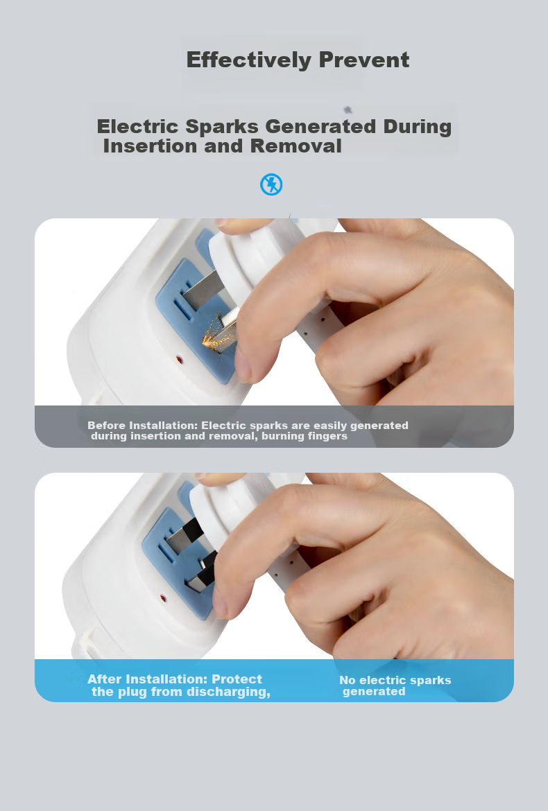 Juedian Plug Insulation Sleeve, New National Standard Plug Adapter, Waterproof And Shock-Proof, Prevents Accidental Electric Shock for Elderly And Children, Insulated Plug Stopper to Prevent Plugs from Falling Off And Sparking 5