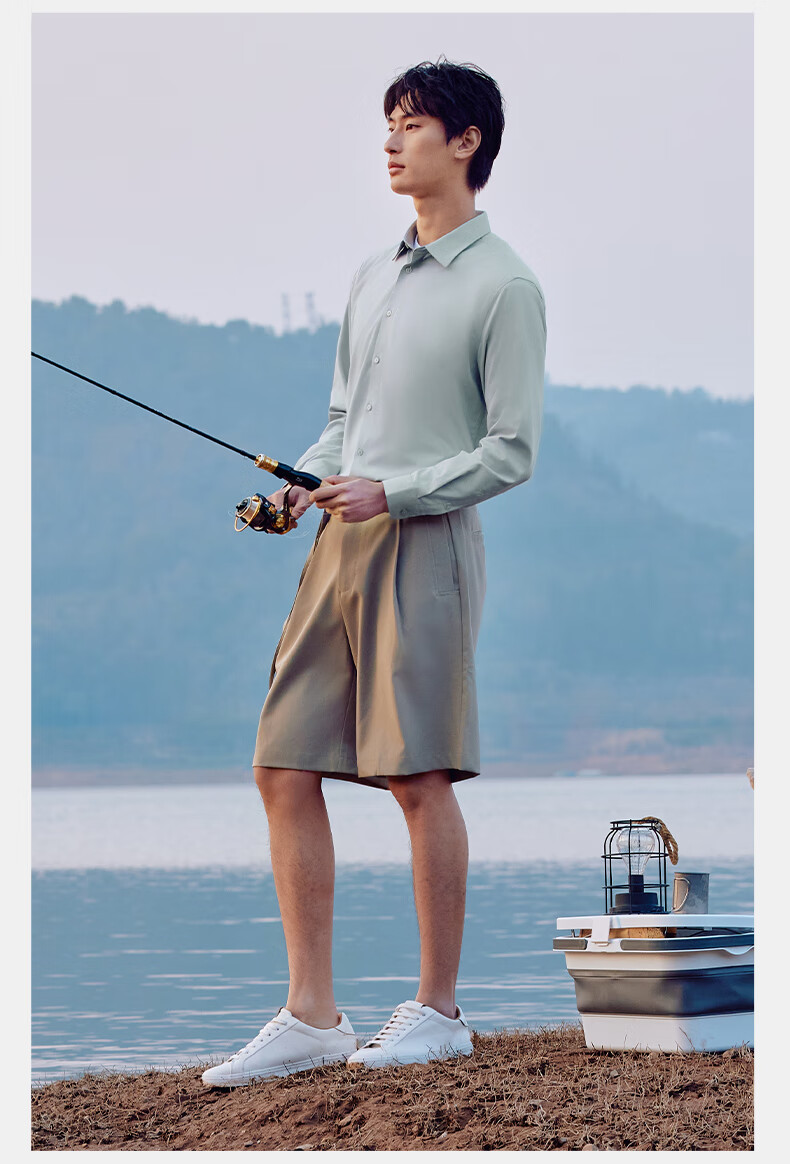 Hodo [Light Cloud Shirt] Modal Silk Blouse, Men's Long-Sleeve Casual Shirt, Wrinkle-Free Dress Shirt 17