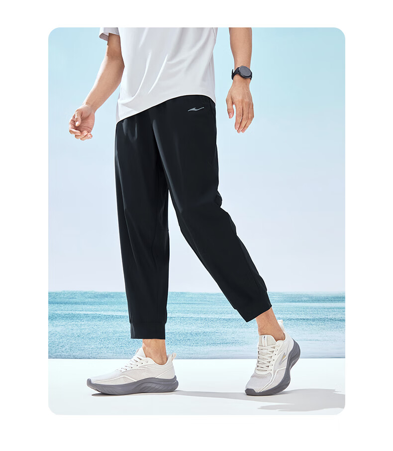 ERKE [Yu Shitong Edition] Men's Sports Pants Spring Nine-Point Jogger Quick-Dry Moisture-Wicking Ice-Feel Outdoor Sun Protection Pants 3