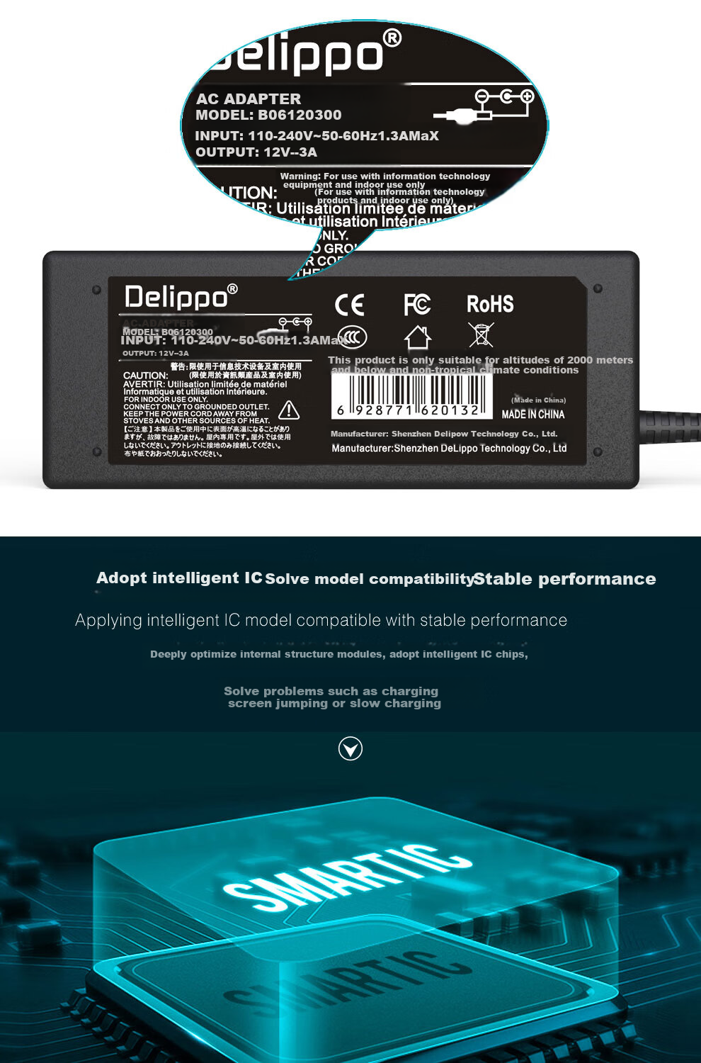 Delippo Compatible with Samsung Laptop Charger 915S3G 905S3G 940X3G Super Computer NP900X3L 535U3C Power Adapter Cable, 19V2.1A Small Port 3