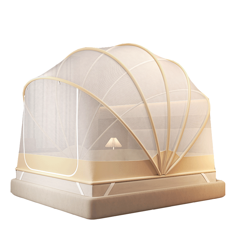 MINISO Mongolian Yurt Mosquito Net, No Installation Required, Foldable And Easy to Store, 135*190*150cm, for Home Use with 1.5-Meter Bed