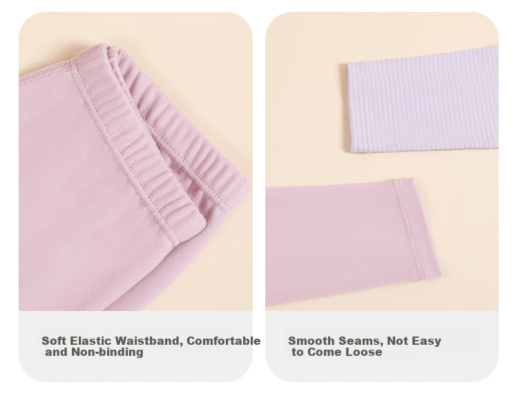 Hodohome Children's Autumn Long Johns for Boys, 3A Antibacterial Fleece Thermal Pants, Class A Seamless Cotton-Padded Sleepwear, 2-Pack, Size 170 8