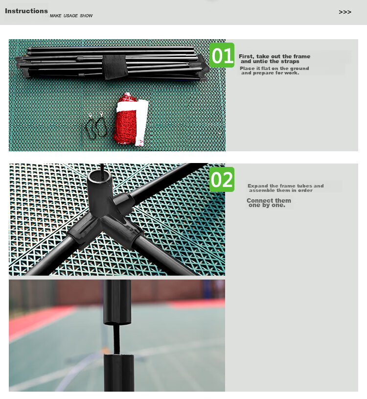 Amusi Badminton Net Stand, Portable Mobile Badminton Stand/pole, 5.1-Meter Standard Single Player, Includes Net 6