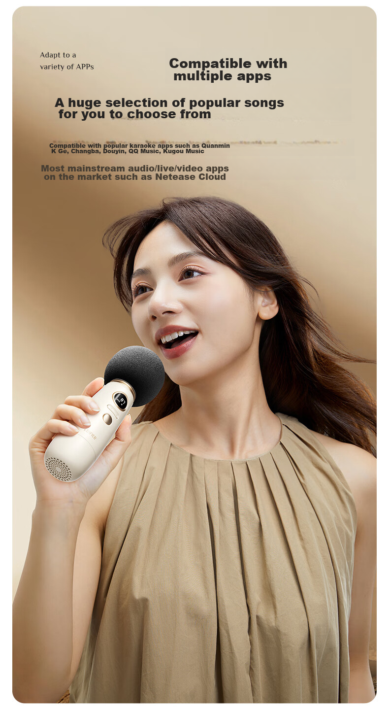EDIFIER LOLMIC PRO Karaoke Microphone, Small Mushroom Karaoke Microphone, Speaker for Children's Entertainment, Home KTV, And Car Use 10