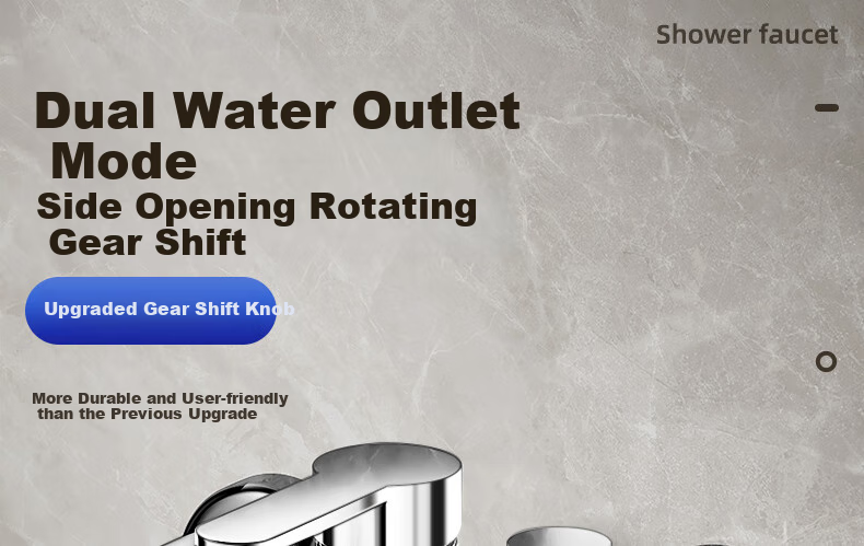 ZUNCHI Mixing Valve Hot And Cold Water Faucet, Thickened Triple Shower Head, Bathroom Toilet Washroom Wall-Mounted Bathtub Faucet 6