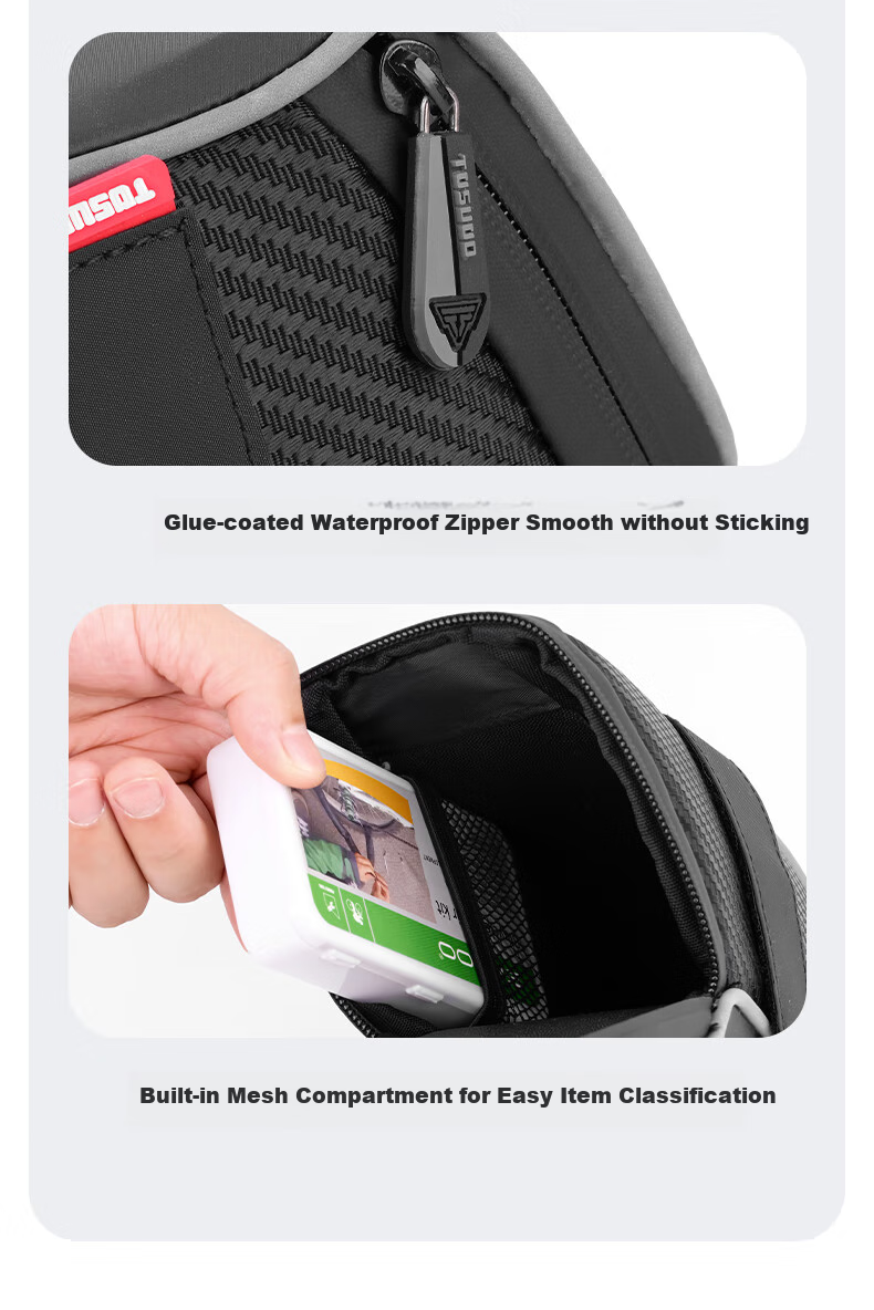Tasiduizhang Mountain Road Bicycle Tail Bag, Compact And Portable, Can Hang Rear Light, Waterproof Saddle Bag 11