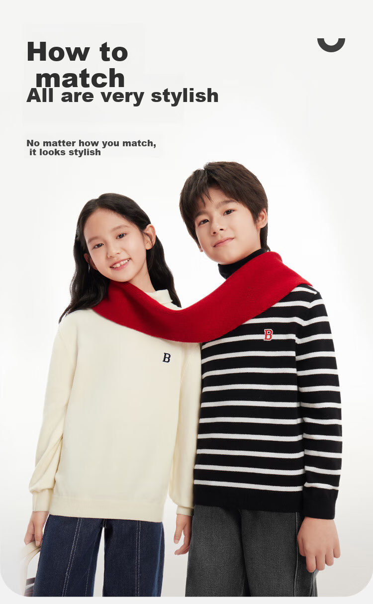 BALABALA Children's Clothing, Kids' Sweater, Boys And Girls Knitwear, New Winter Style, Turtleneck Base Layer, Versatile And Stylish Top 1
