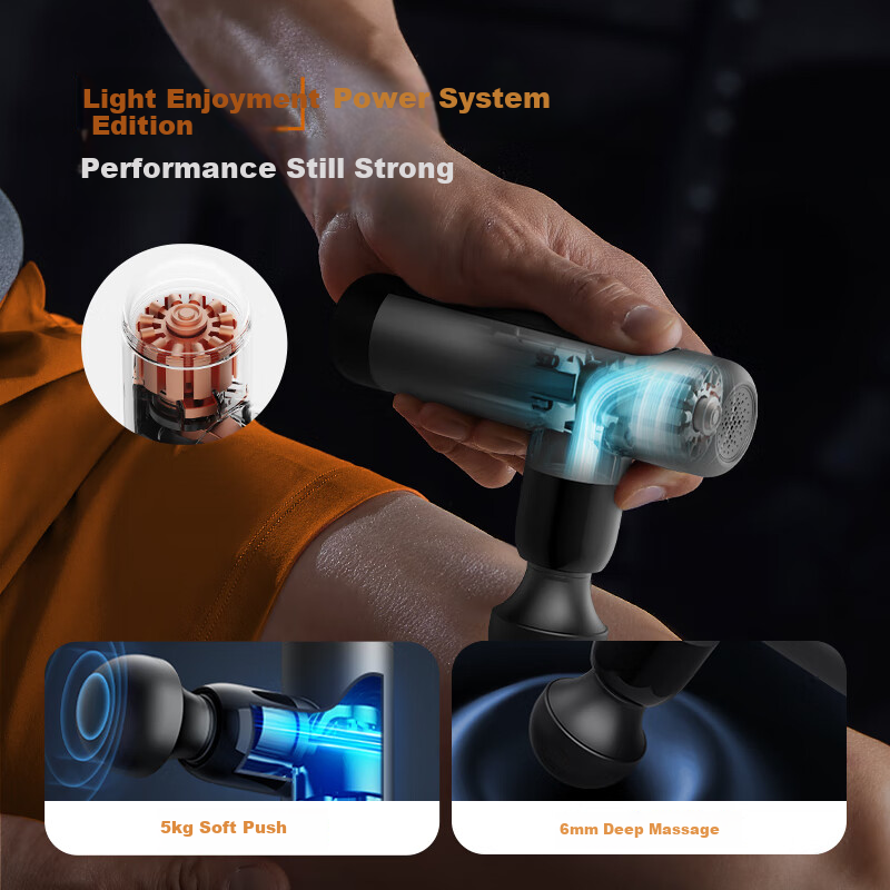 PHILIPS [Mid-Autumn Festival Gift] Mini Massage Gun Portable for Waist Back Shoulder Neck Muscle Relaxation Massager 3105G Gray, Suitable for Boyfriend Girlfriend Students