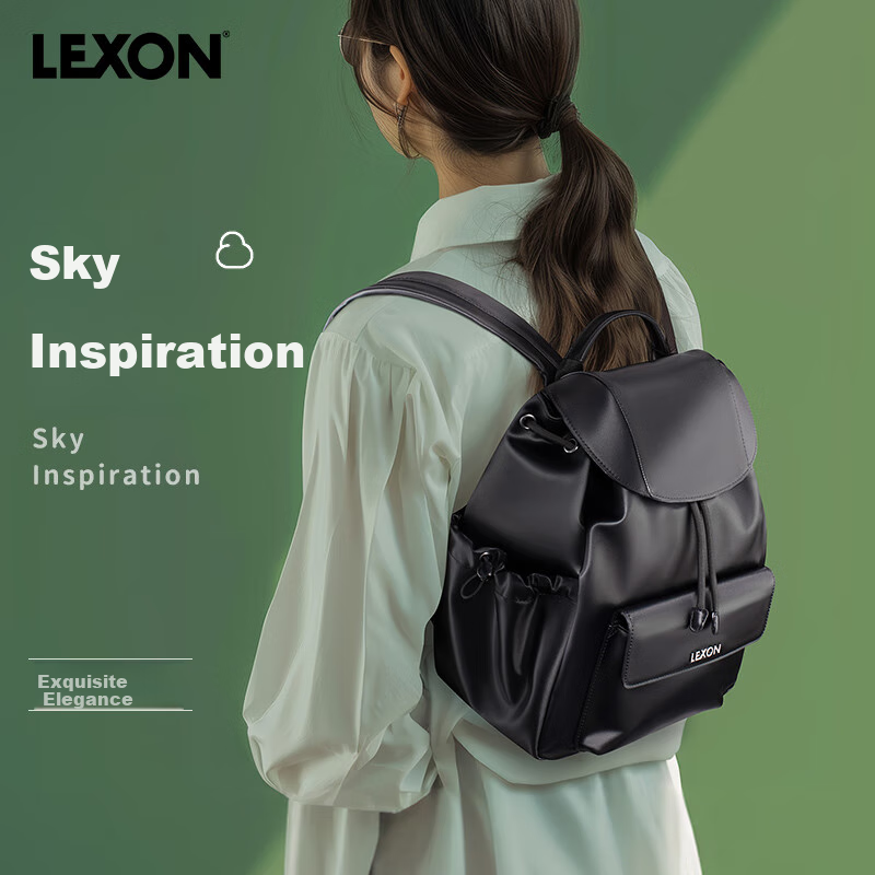 LEXON French Brand Backpack, Commuter Bag, Luxury Light Luxury Korean Style Ins Trend Fresh Travel Cute Girl Schoolbag