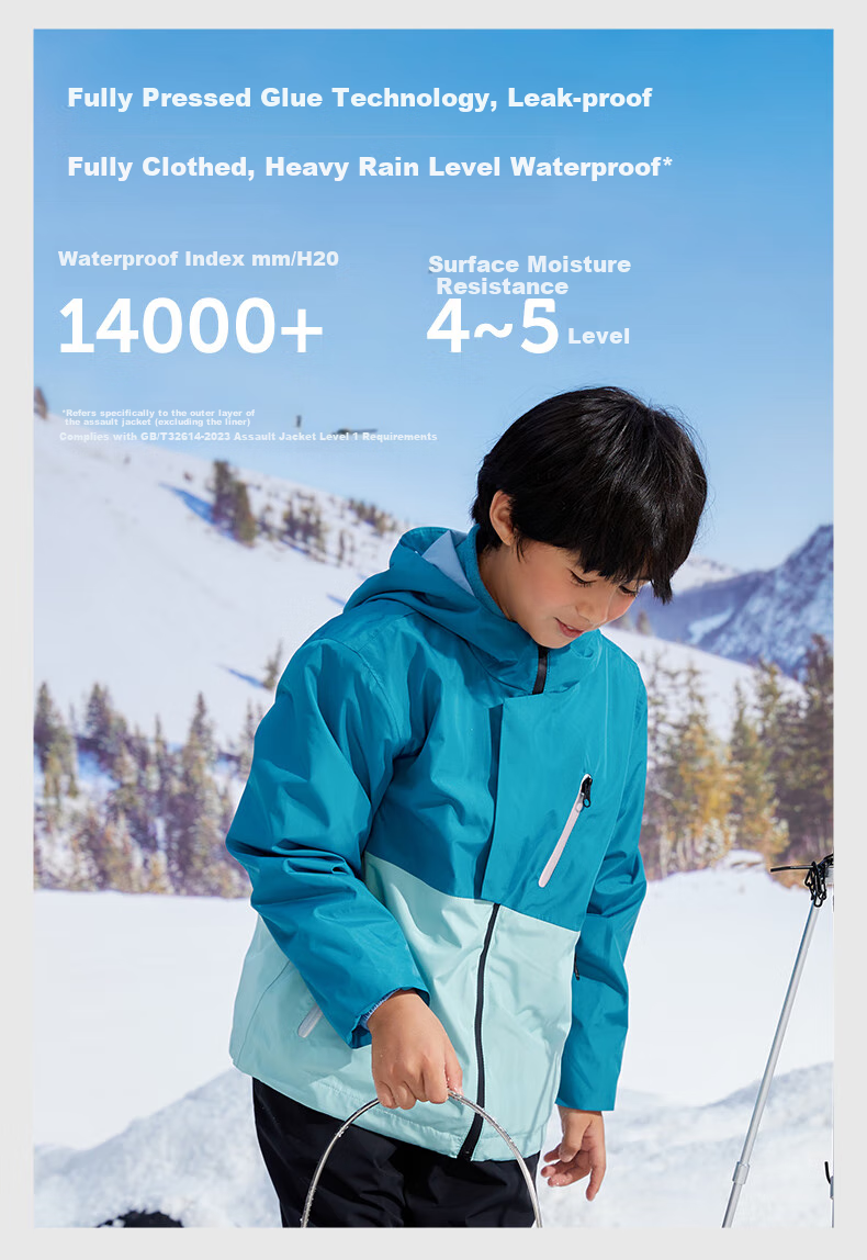 HeyBetter Children's Three-In Fleece Jacket with Inner Liner, Waterproof, Windproof, And Stain-Resistant Autumn And Winter Coat for Temperatures -5° to 15°C 6