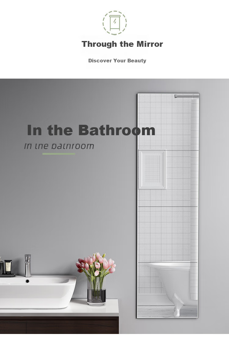 Anerya Full-Length Mirror, Bathroom Mirror, Wall-Mounted Mirror, Bedroom And Living Room Dressing Mirror, Home Use, 30*30 Right-Angle, Four Pieces 7