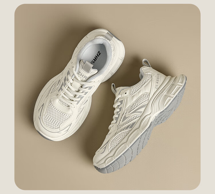 ZHR Dad Shoes for Women, Height-Increasing Breathable Comfortable Women's Shoes, Couple Fashion Sports Casual Shoes, IF02 Silver, Size 39 13