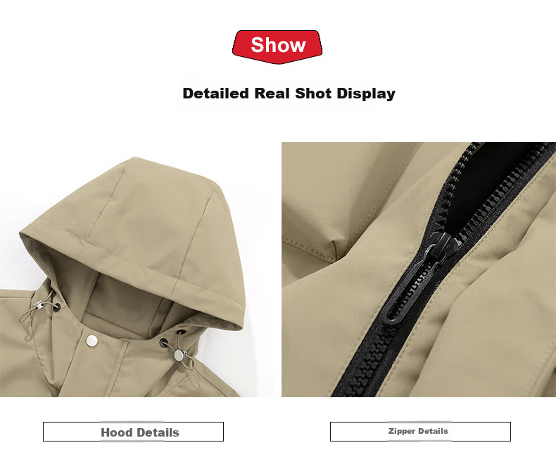 POUM American-Style Workwear Trendy Jacket for Men, Spring And Autumn Loose Fit Windproof Casual Coat, 2451 Orange-Red XL 15
