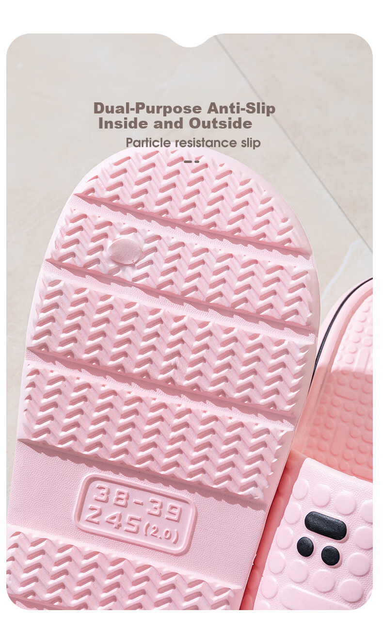 LETUO Emotion Pack Summer Indoor Home EVA Couple Thick Non-Slip Bathroom Sandals for Men, Gray 44-45 8