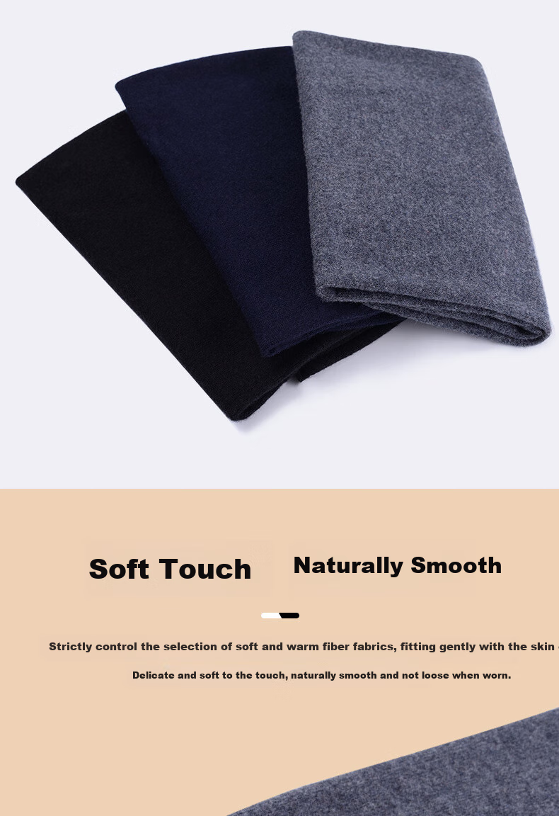 TUCANO Pure Wool Men's Hat And Scarf Two-Piece Set, Winter Outdoor Cycling Sports Warm Windproof Scarf Woolen Hat for Me 3
