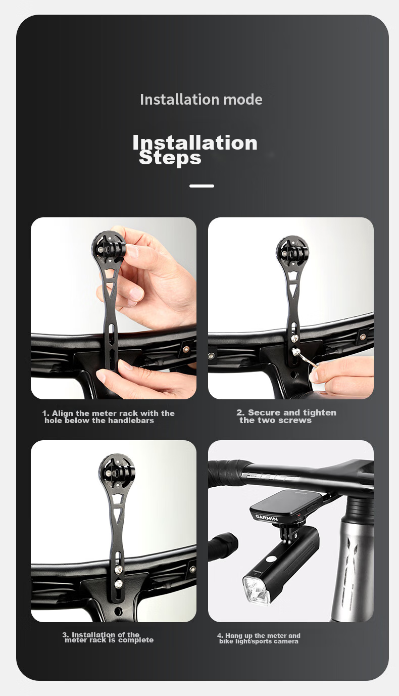 Tasiduizhang Bicycle Computer Mount, Road Bike Integrated Handlebar, Specialized Multifunctional Extension Bracket, Outdoor Cycling Accessory 10