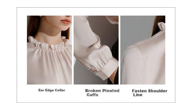 G2000 [Smooth Color Cotton Fabric] Spring And Autumn Mall Matching Smooth Draping Elegant Casual Shirt, Snow White, Size 34 3