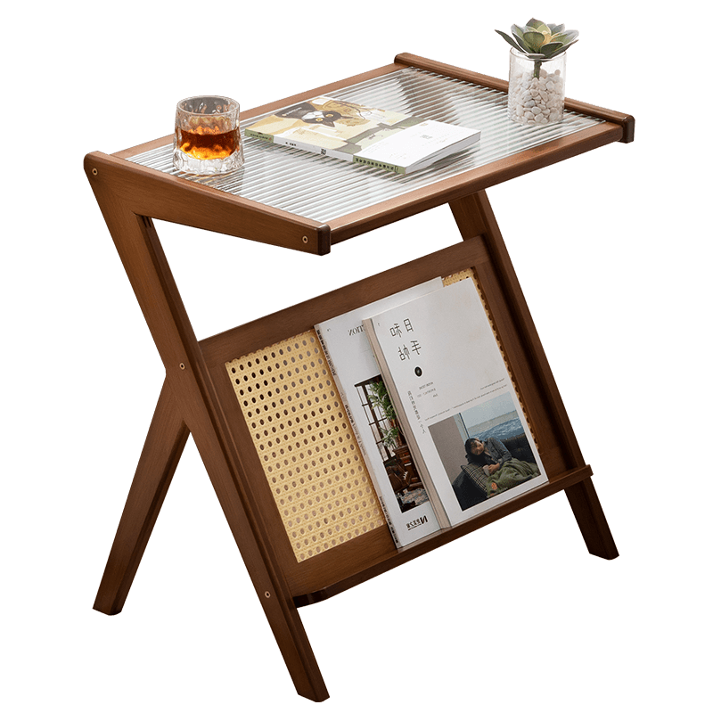 Lao Zhu Craftsman Side Table Living Room Small Tea Table Sofa Side Cabinet Bedside Cabinet Tea Table Bedside Storage Tea Color