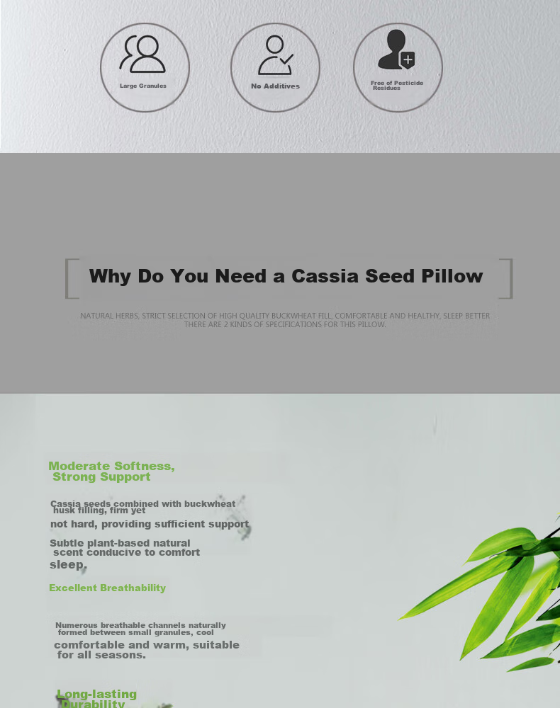 Shangfan Buckwheat Hull Low Pillow, Buckwheat Pillow, Low Pillow, Meltblown Fabric Anti-Mite And Antibacterial Pillow Core, Cervical Pillow 10