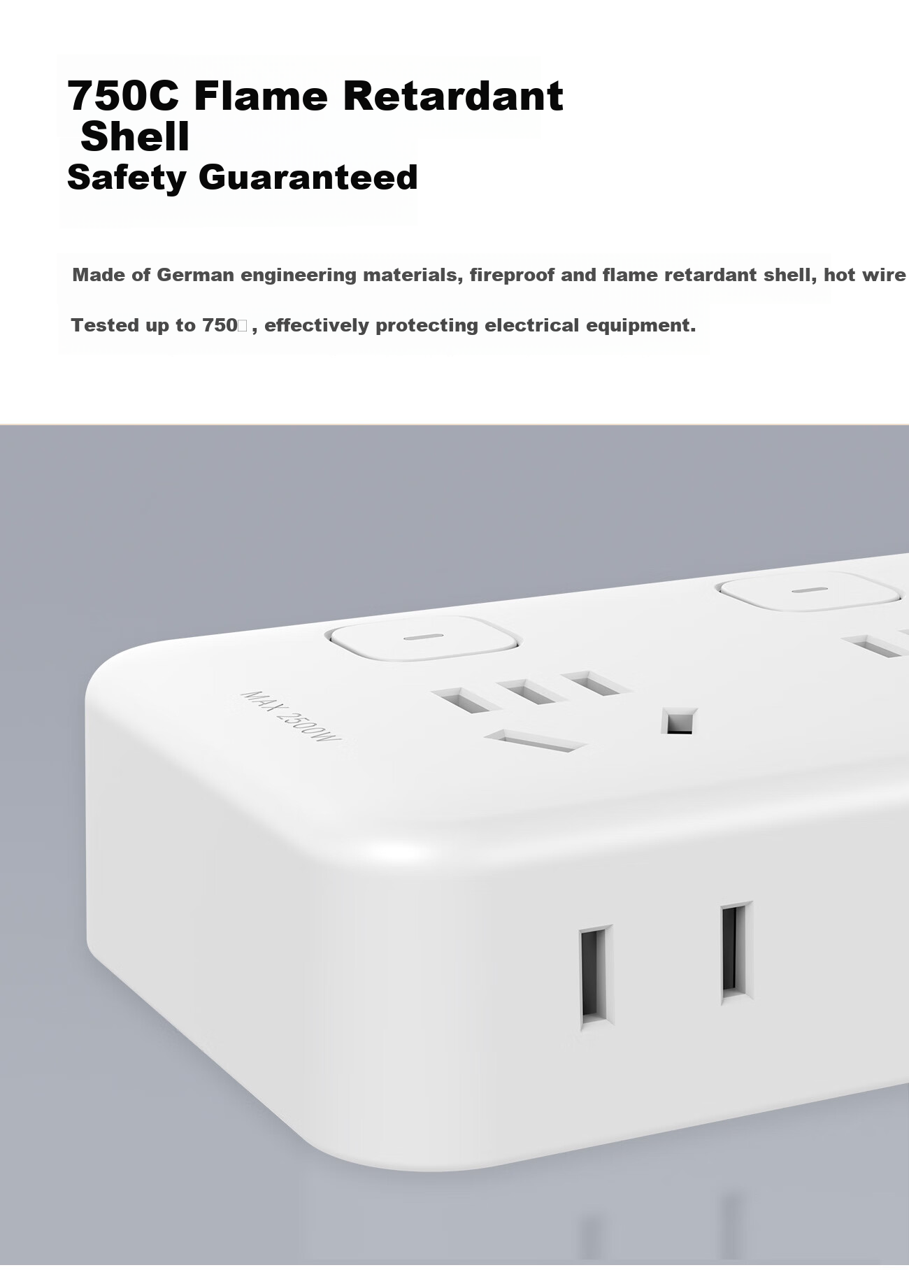 Kelaibo New National Standard Safe Power Strip/Extension Cord/Power Board/Power Bar/Outlet Strip/Power Strip with Cord/Power Board for Desktop Home Use, 6 Outlets with Individual Control, 12 Outlets, 4.9 Meters, STY-1 6