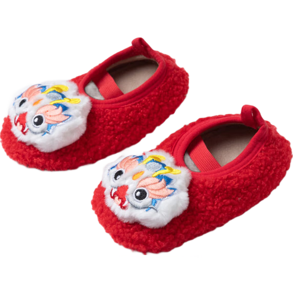 BALABALA Baby Floor Socks, Comfortable And Warm, Fleece-Lined, Non-Slip, for Snake Year, Boys And Girls Toddler Socks, Pre-Walking, 208125172202