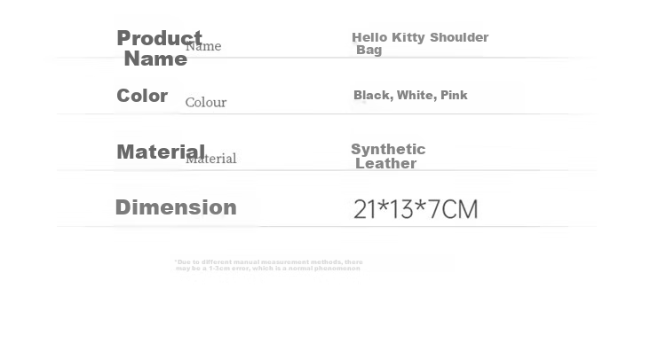 Mesuca X Hello Kitty Women's Handbag, Shoulder Crossbody Bag, Gift Box Set, Birthday Present for Wome 13