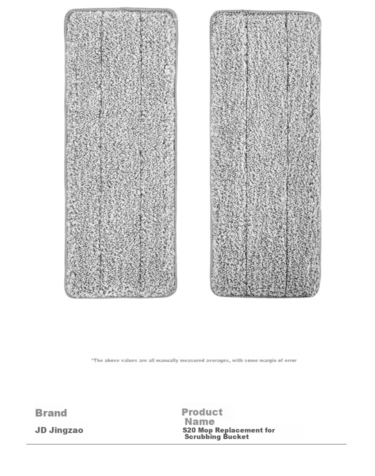 JD Original Super Absorbent Replacement Mop *2 Pieces, No-Hand Household Mop with No Water Marks, Compatible with Squeegee Bucket And Flat Mop 32cm 4