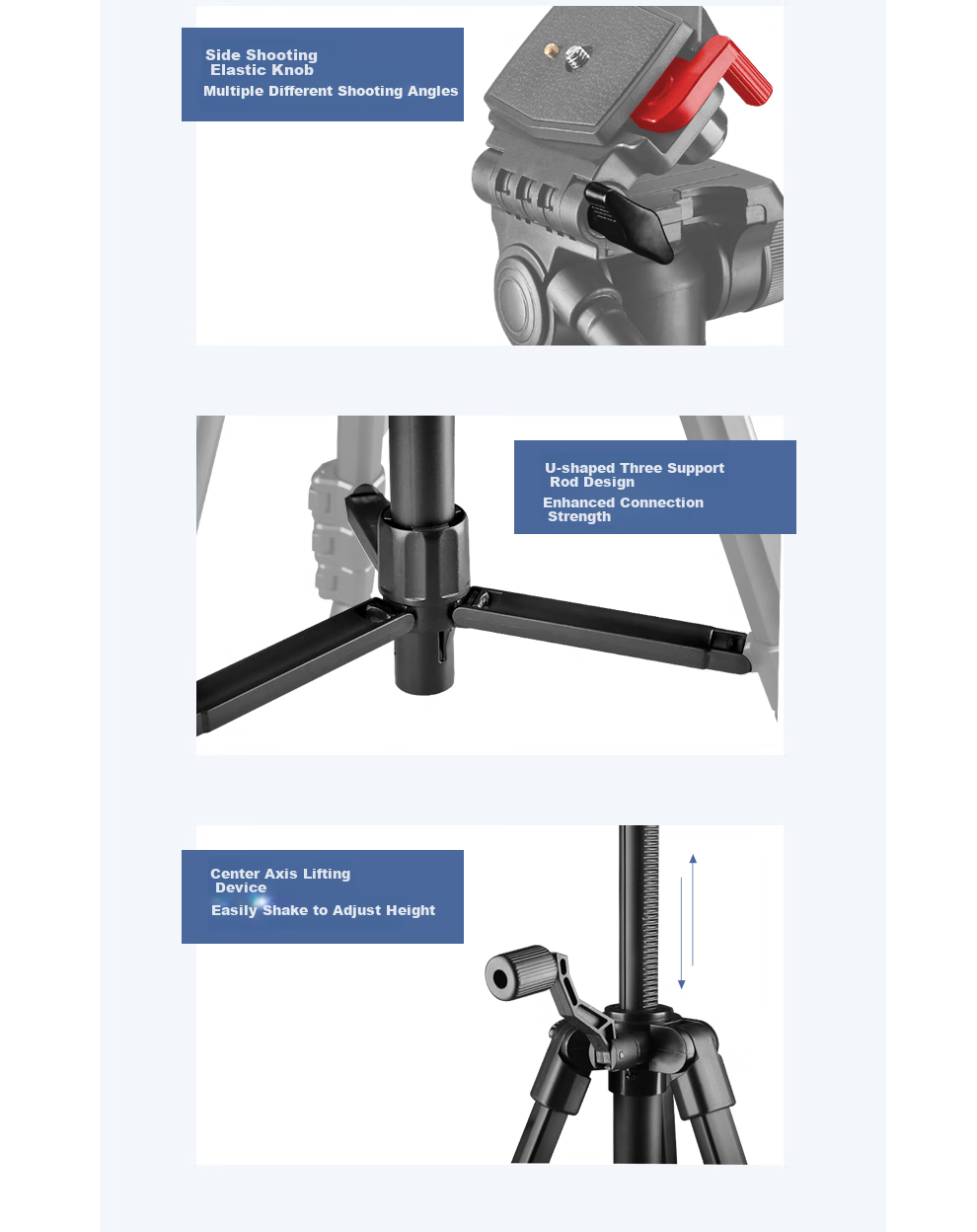 Weifeng WF-3320A Portable Tripod, Mirrorless And DSLR Camera Tripod, Camera And Smartphone Photography Outdoor Live Streaming Night Fishing Light Projector Floor Stand 8