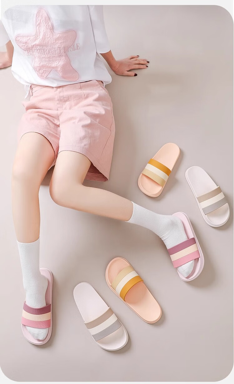 GUOLUOFEI Non-Slip Indoor Slippers for Men, Summer Thick-Soled Odor-Free Bathroom Outdoor Wear, Gray, Size 43-44 11