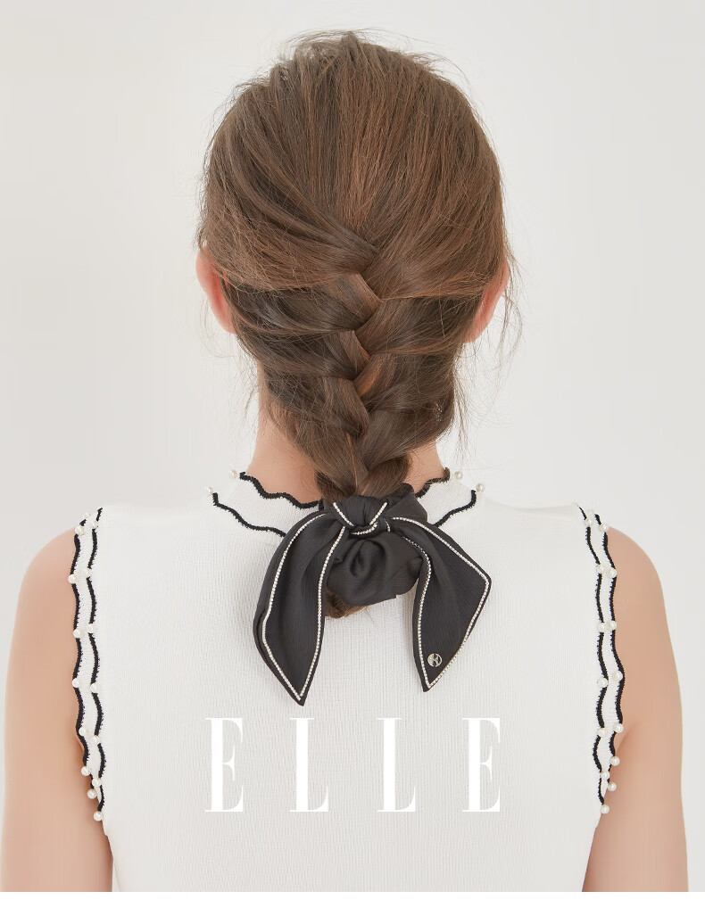 ELLE Hair Ties for Women, Soft Large Intestine Style Ponytail Hair Bands, Elastic Hair Accessories, Gift for Girlfriend, Mid-Autumn Festival Present 3