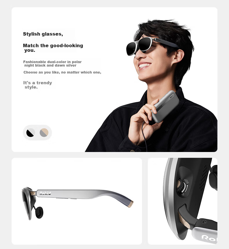ROKID Station2 Smart Glasses, AR Glasses, AI Intelligent Device, Spatial Computing Terminal, Screen Casting, Non-VR Glasses 12