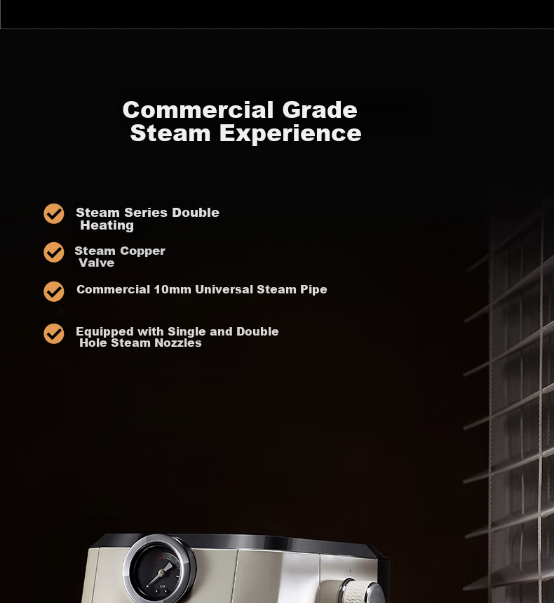 Tuni [Consult Customer Service for Surprises] E1 Compact Home Coffee Machine, Italian Espresso, Semi-Automatic Steam Milk Frother And Latte Art Maker, with Dual Heating System 15