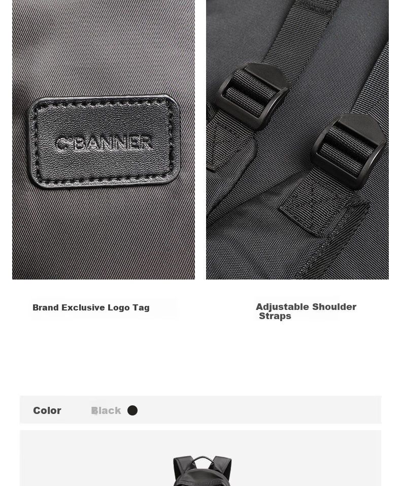C.BANNER Backpack for Women, Large Capacity School Bag, Simple Laptop Bag, Versatile Commuter Bag, Lightweight Travel Backpack 5