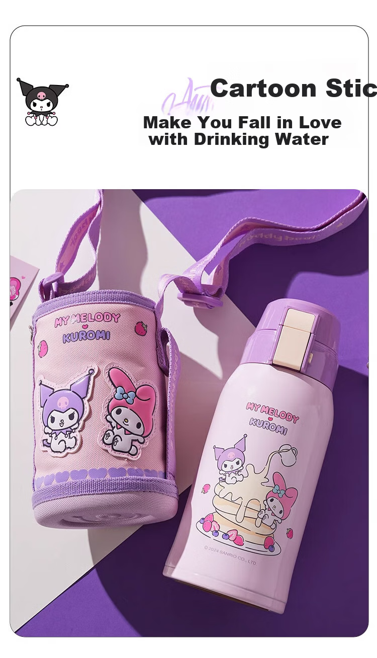 BEDDYBEAR Retro Double-Lid Insulated Cup with Straw for Children, Large Capacity Student Water Bottle 620ml Coolomi 4