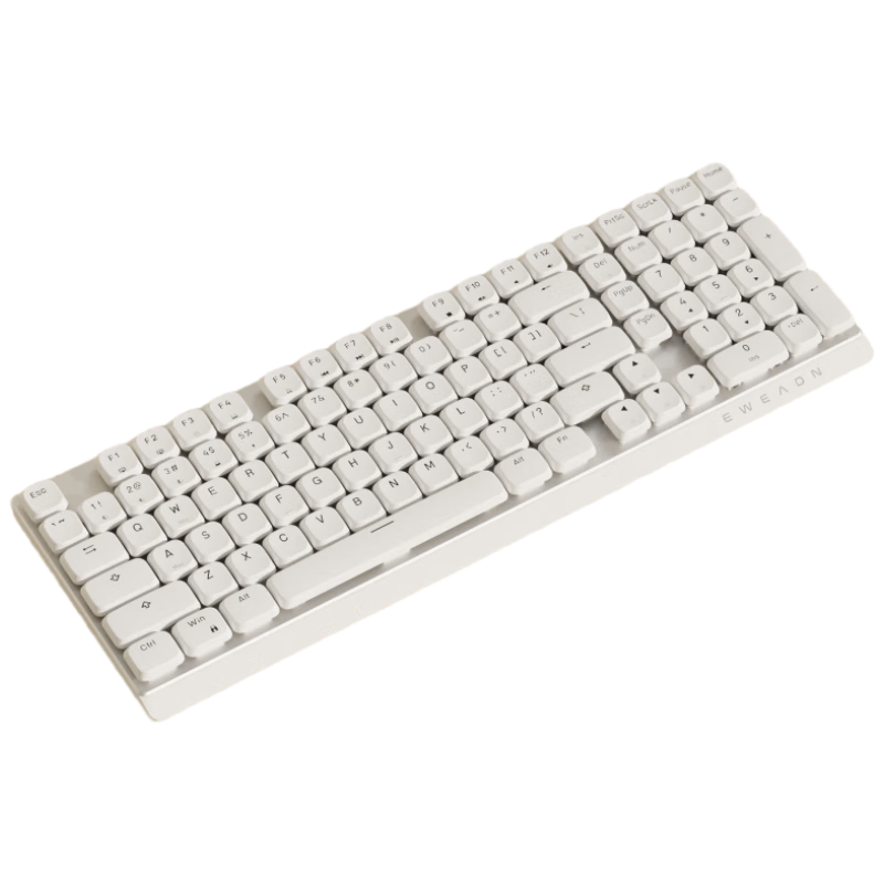 EWEADN MK100 Low-Profile Mechanical Keyboard, Wireless/wired/Bluetooth Tri-Mode, Slim Portable, Stylish, for Office, Gaming, 100 Keys, Compatible with Computers, Laptops, IPad Tablets, Smartphones