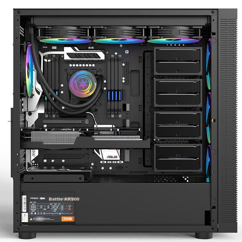 Компьютерный корпус PADO F20, черный, ATX, E-ATX, mATX, Midi-Tower, без блока питания