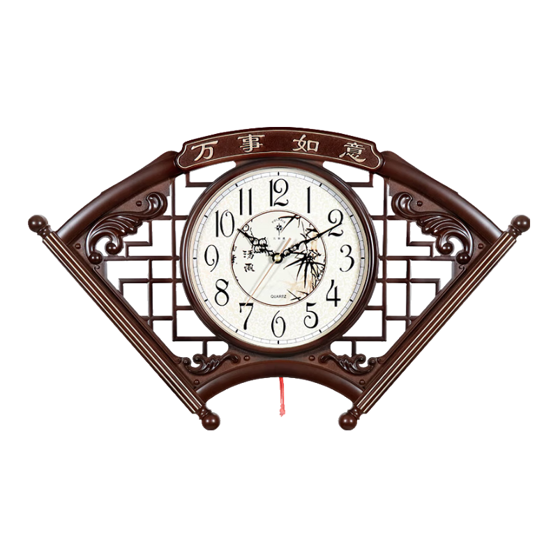 POLARIS Wall Clock, New Chinese Style Creative Simple Fashion Chinese Knot Clock, 13 Inches, Living Room Study Clock, 68*32cm